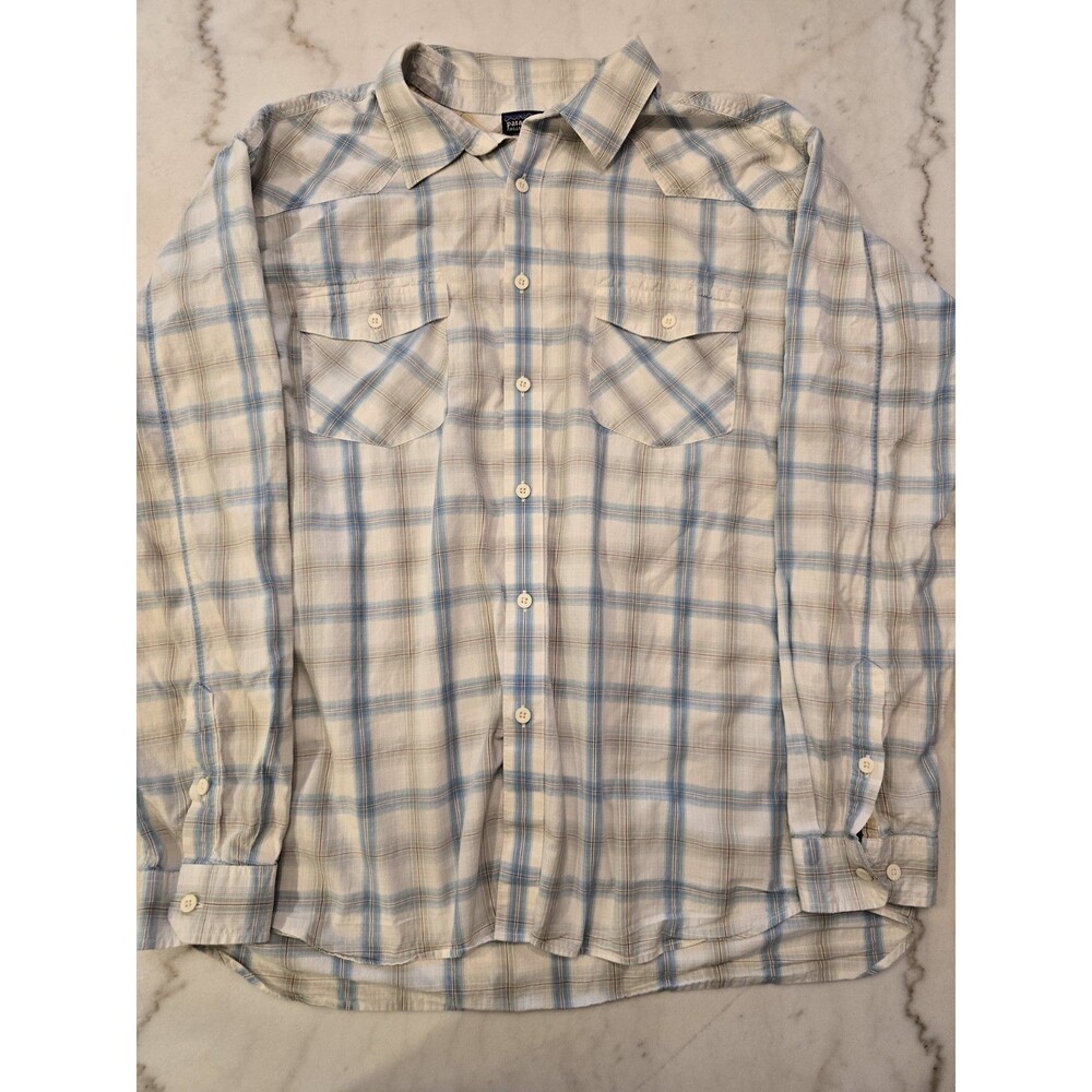 Patagonia Long Sleeve Western Style Button Down Shirt XL Plaid Organic Cotton